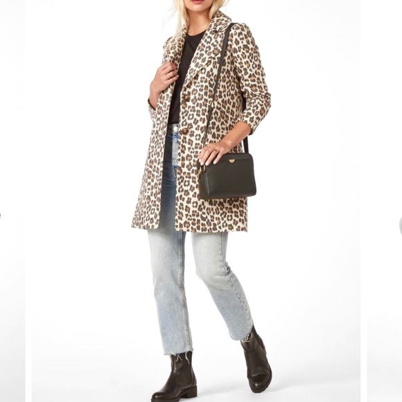 With TAGs Animal Print Single Breasted COAT Jacket - Picture 2 of 5